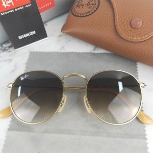 Ray-Ban RB3447 Unisex Round Metal Gradient Brown Sunglasses *U13